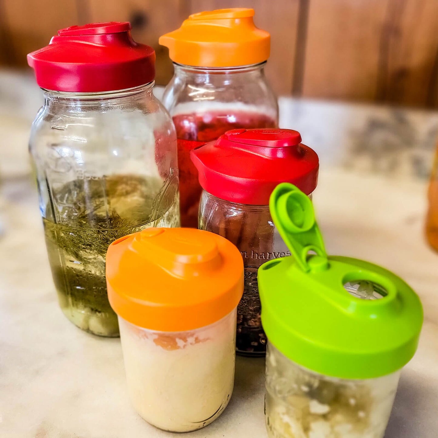  Multi Top Jar Lids - Wide Mouth
